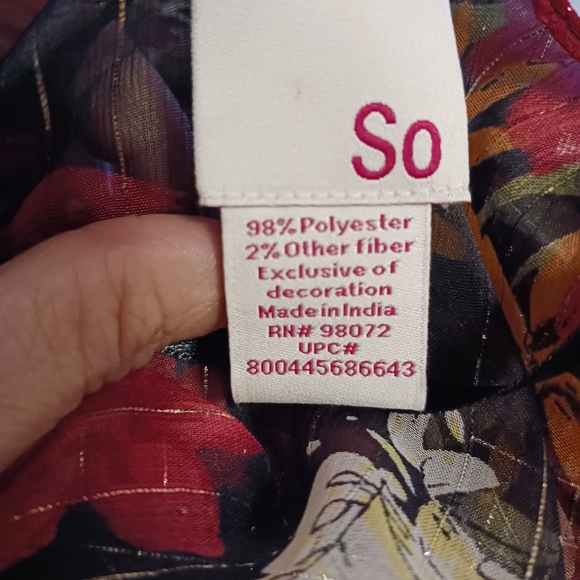 Kimono Black Pink Gold Floral Sheer Fringe Cardigan One Size - Picture 5 of 10